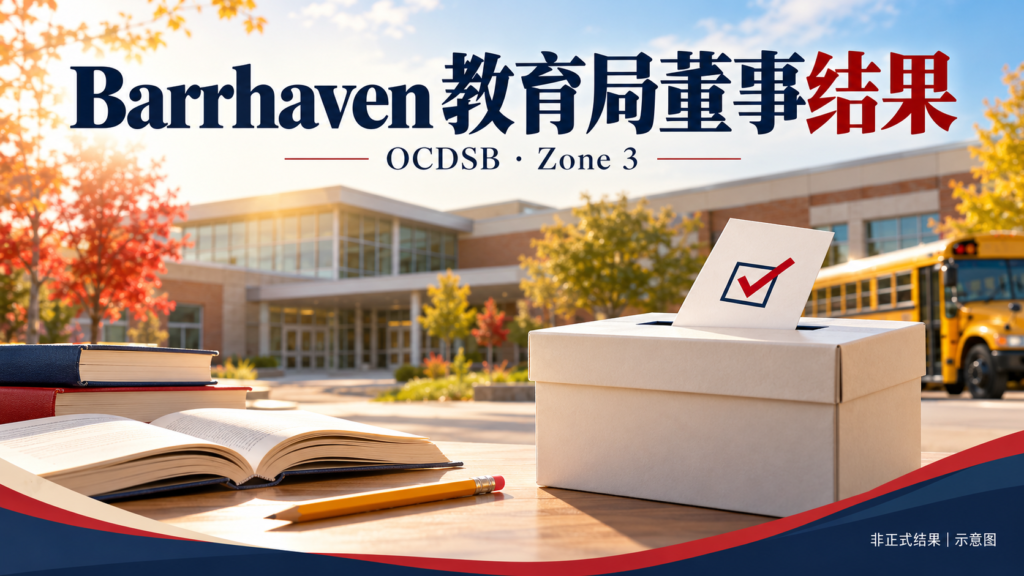 Barrhaven英语公立教育局OCDSB Zone 3选举结果AI生成主题示意图