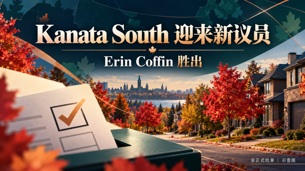 Kanata South新议员Erin Coffin胜出主题封面,AI生成示意图